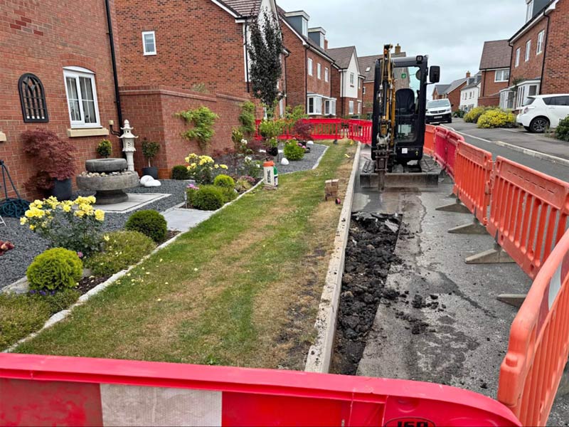 Road preparation trenching by Enzoroy Construction – Professional groundworks